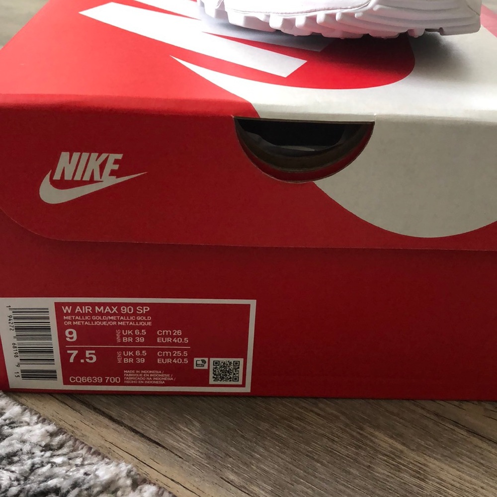 Nike Women's Metallic Gold Air Max Sneakers - Picture 2 of 5
